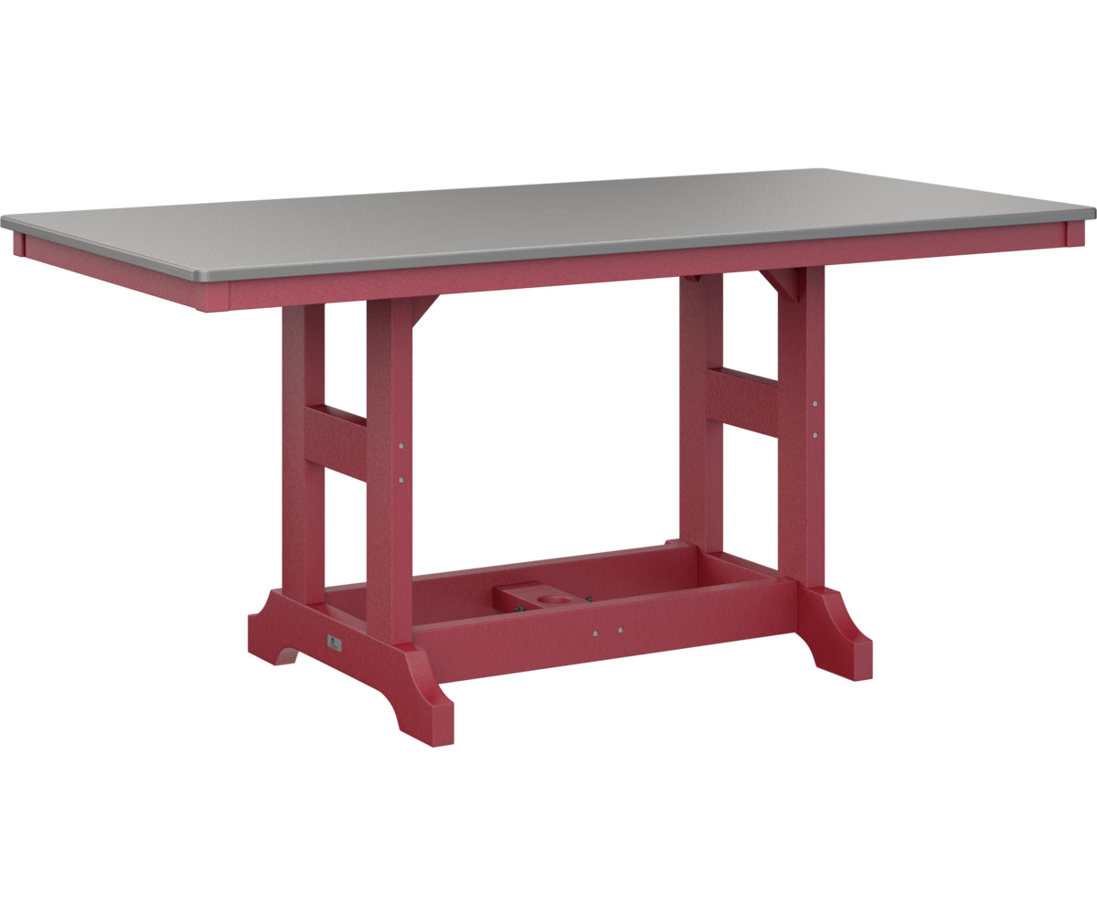 Garden Classic 33" x 66" Rectangular Table Dining Height Hammered Top