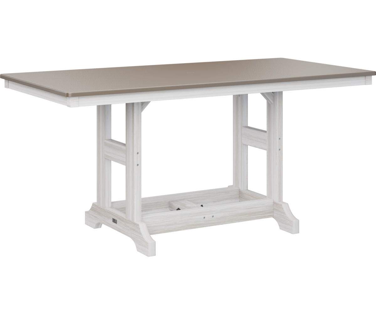 Garden Classic 33" x 66" Rectangular Table Dining Height Hammered Top