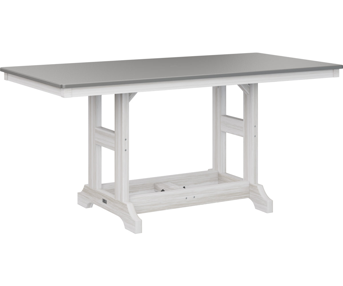 Garden Classic 33" x 66" Rectangular Table Dining Height Hammered Top
