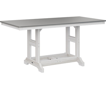 Garden Classic 33" x 66" Rectangular Table Dining Height Hammered Top