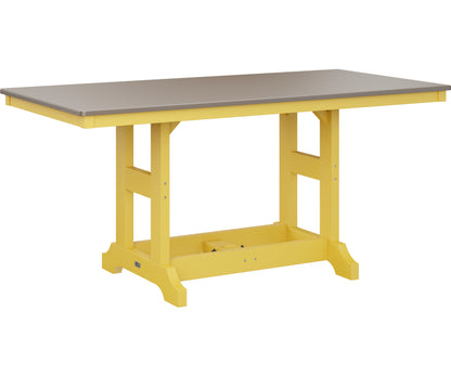 Garden Classic 33" x 66" Rectangular Table Dining Height Hammered Top