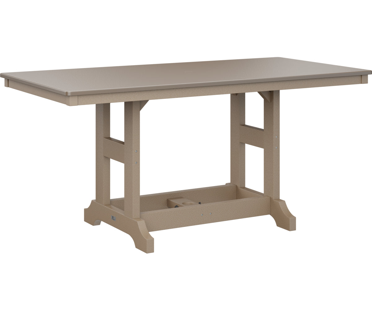Garden Classic 33" x 66" Rectangular Table Dining Height Hammered Top