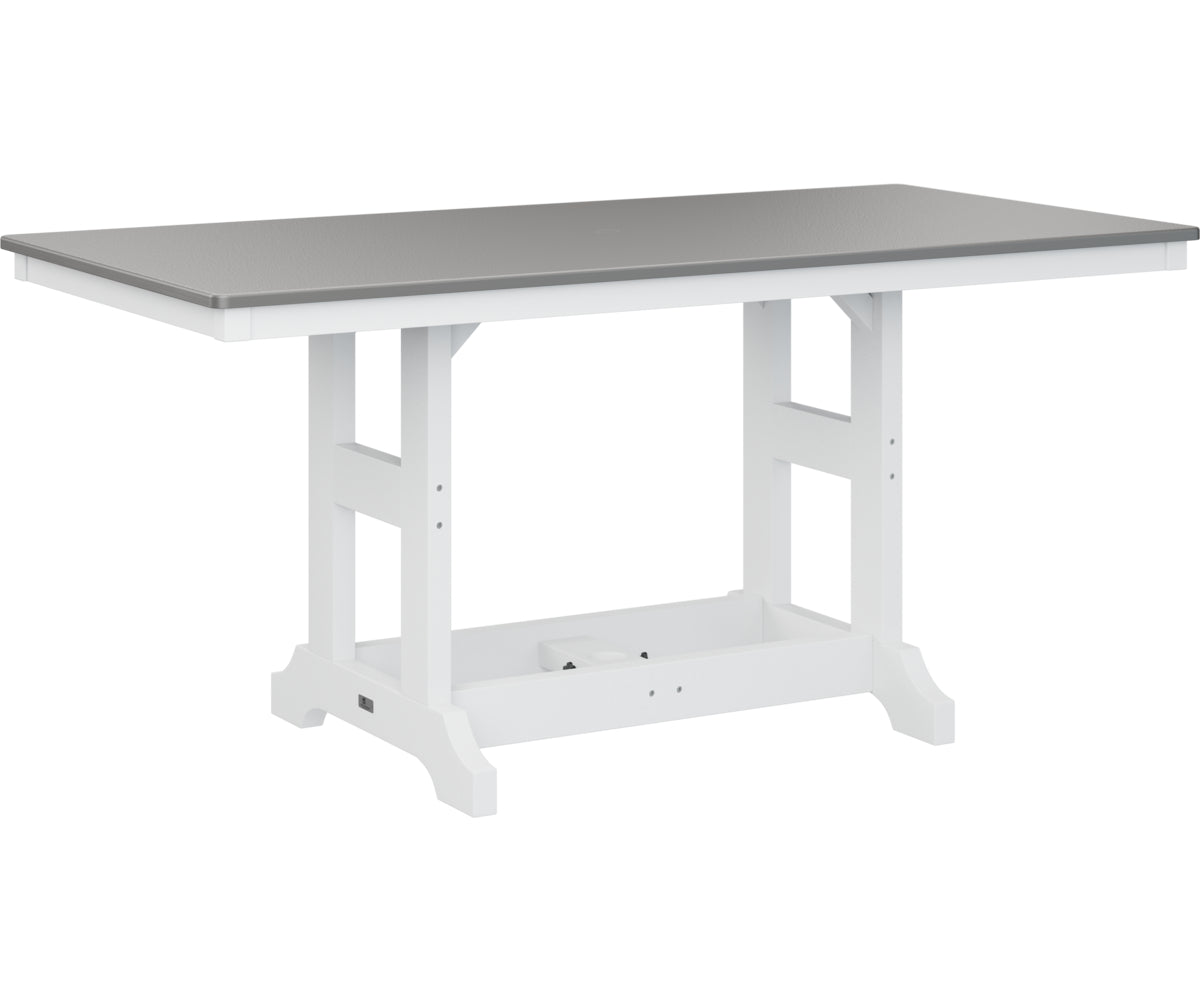 Garden Classic 33" x 66" Rectangular Table Dining Height Hammered Top