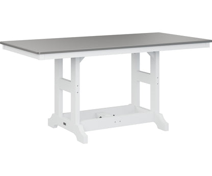 Garden Classic 33" x 66" Rectangular Table Dining Height Hammered Top