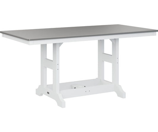 Garden Classic 33" x 66" Rectangular Table Dining Height Hammered Top