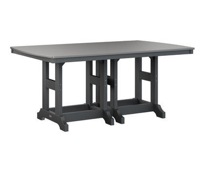 Garden Classic 44" x 72" Rectangular Table Dining Height Hammered Top