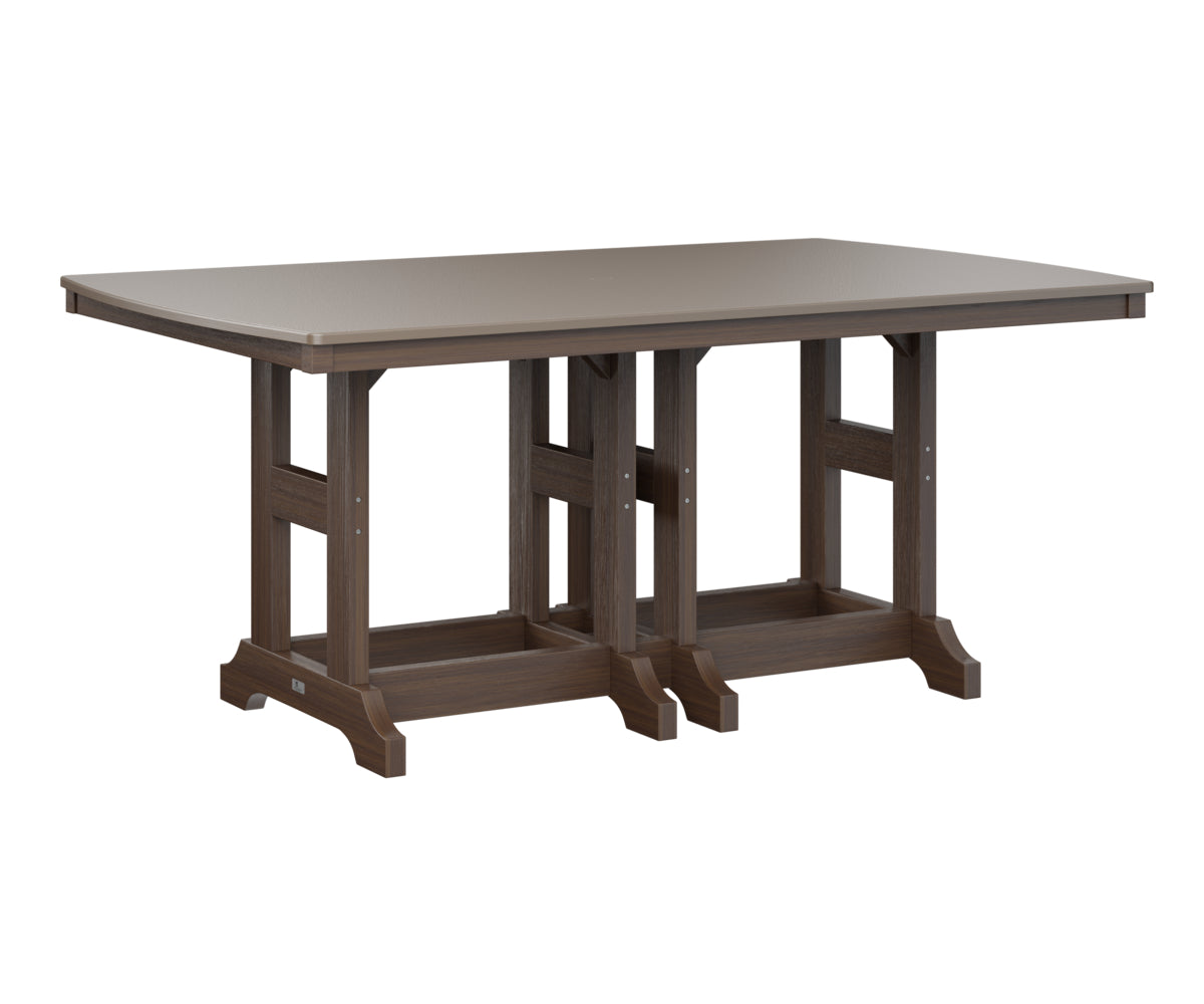 Garden Classic 44" x 72" Rectangular Table Dining Height Hammered Top