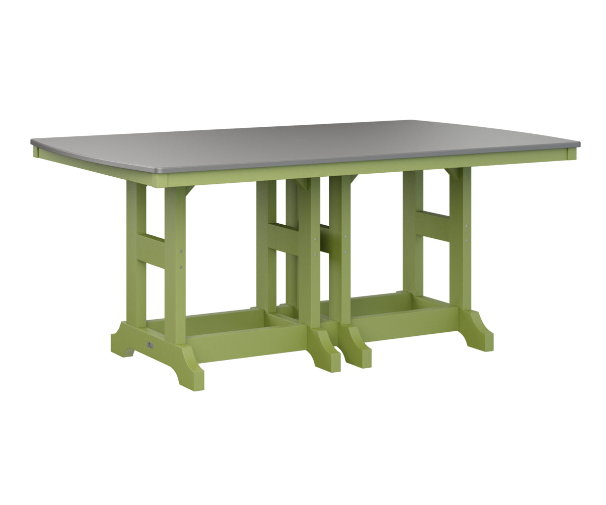 Garden Classic 44" x 72" Rectangular Table Dining Height Hammered Top