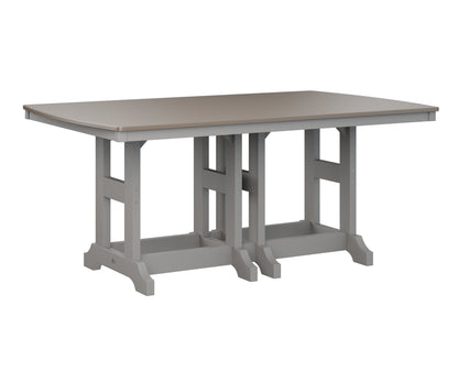 Garden Classic 44" x 72" Rectangular Table Dining Height Hammered Top