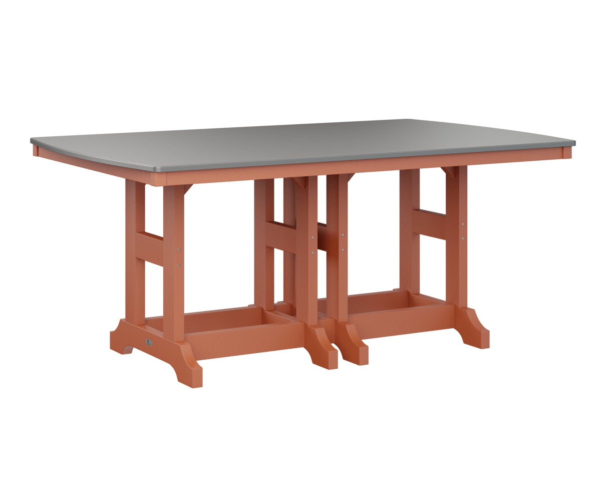 Garden Classic 44" x 72" Rectangular Table Dining Height Hammered Top