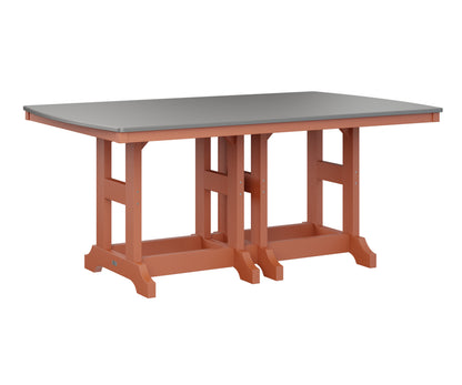 Garden Classic 44" x 72" Rectangular Table Dining Height Hammered Top