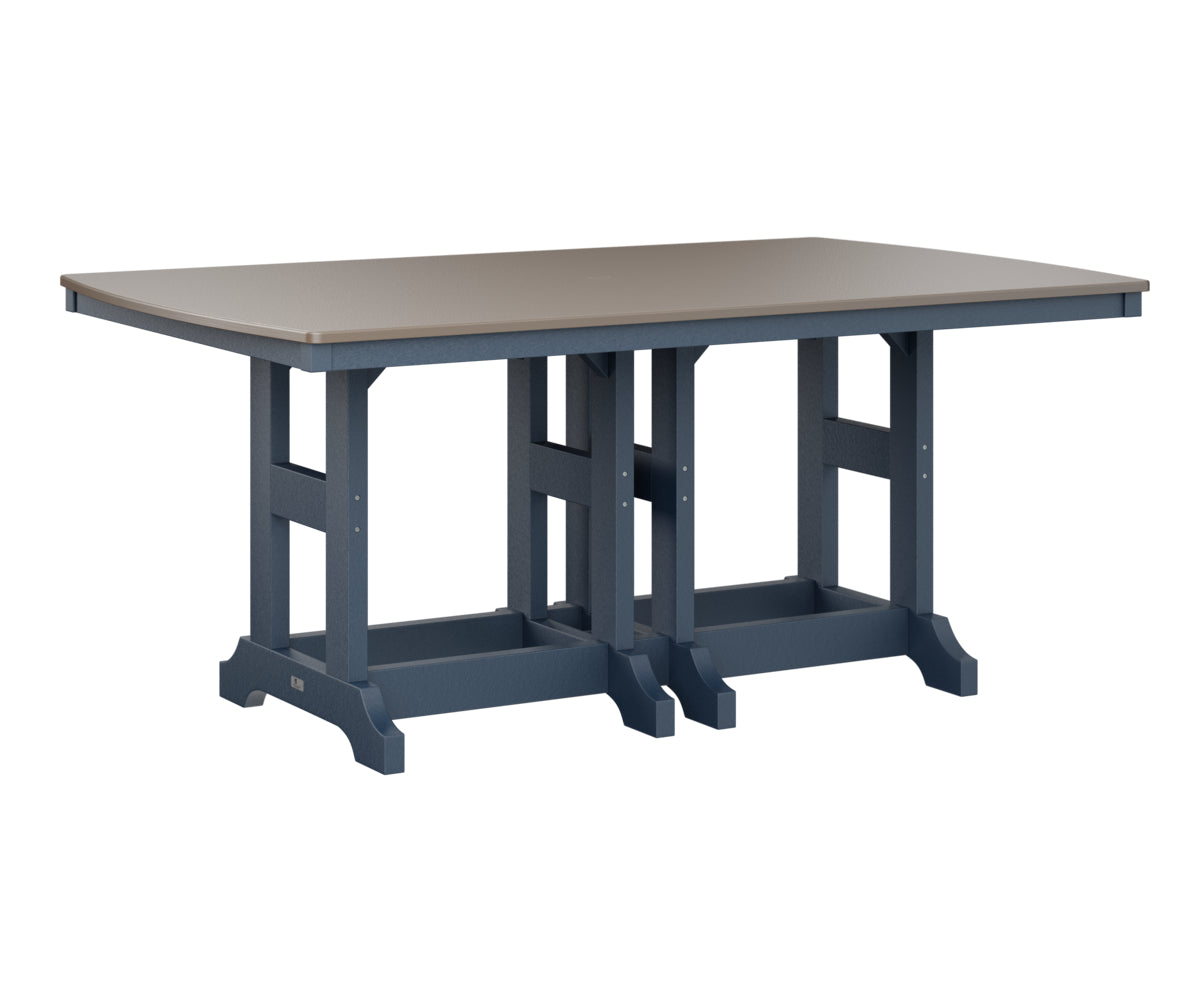 Garden Classic 44" x 72" Rectangular Table Dining Height Hammered Top