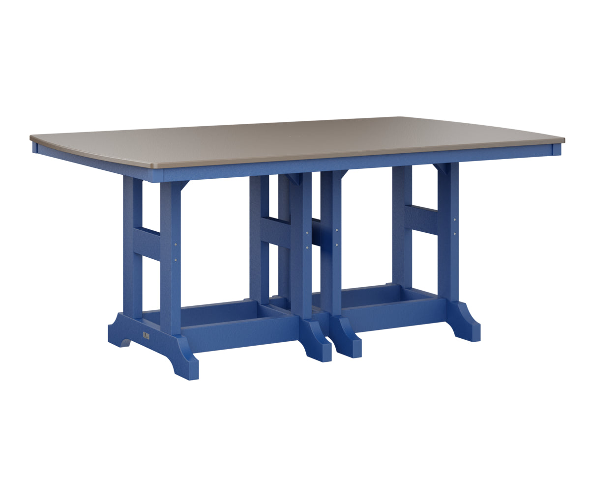 Garden Classic 44" x 72" Rectangular Table Dining Height Hammered Top