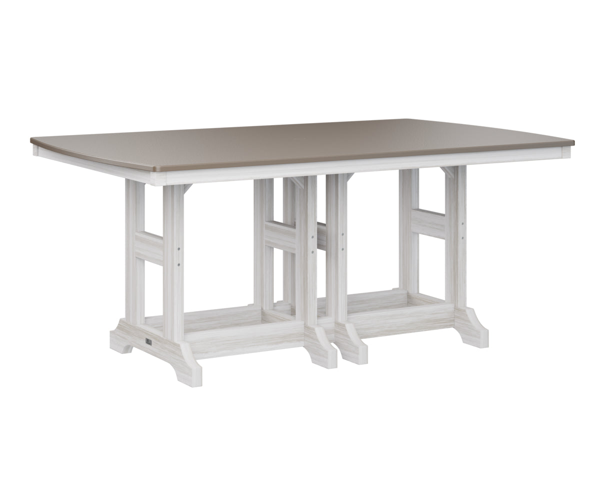 Garden Classic 44" x 72" Rectangular Table Dining Height Hammered Top