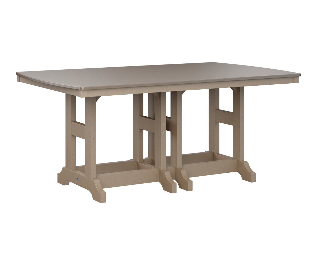 Garden Classic 44" x 72" Rectangular Table Dining Height Hammered Top
