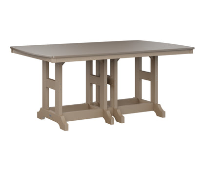 Garden Classic 44" x 72" Rectangular Table Dining Height Hammered Top