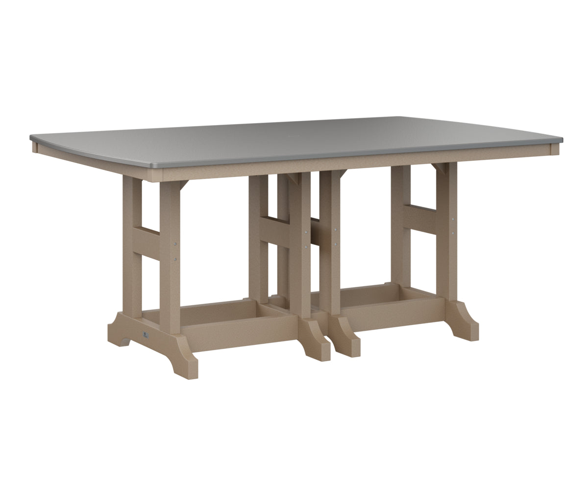 Garden Classic 44" x 72" Rectangular Table Dining Height Hammered Top