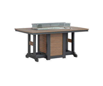 Garden Classic 44" x 72" Rectangular Fire Table Counter Height