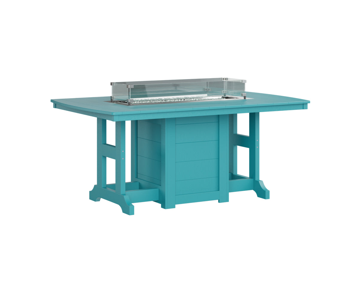 Garden Classic 44" x 72" Rectangular Fire Table Counter Height