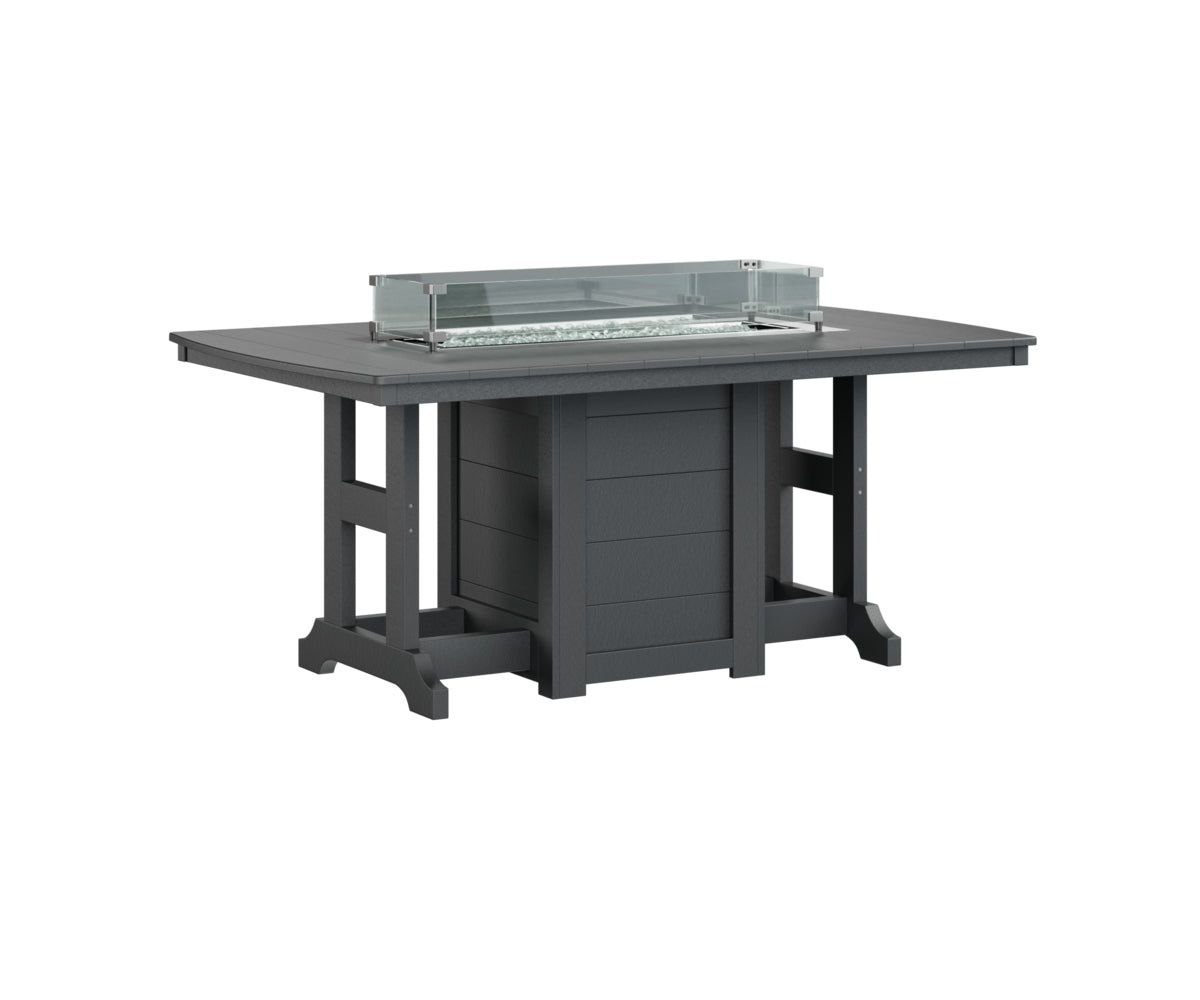 Garden Classic 44" x 72" Rectangular Fire Table Counter Height