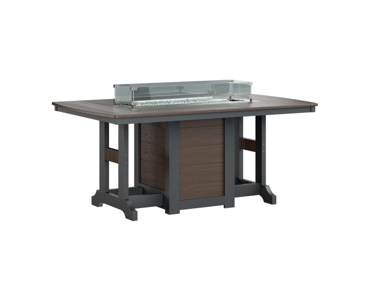 Garden Classic 44" x 72" Rectangular Fire Table Counter Height