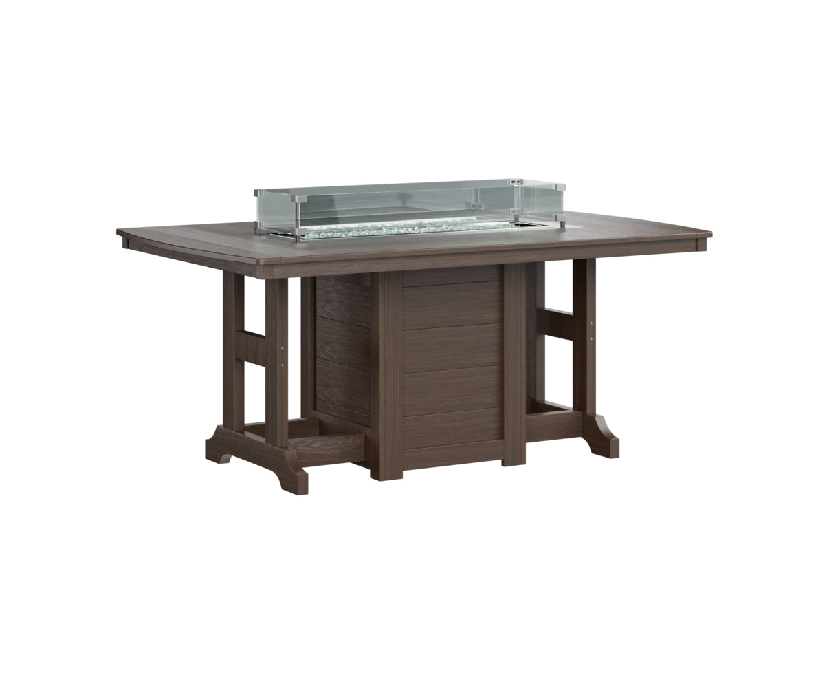 Garden Classic 44" x 72" Rectangular Fire Table Counter Height