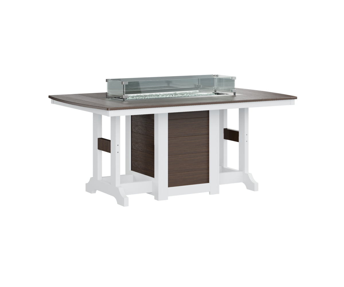 Garden Classic 44" x 72" Rectangular Fire Table Counter Height