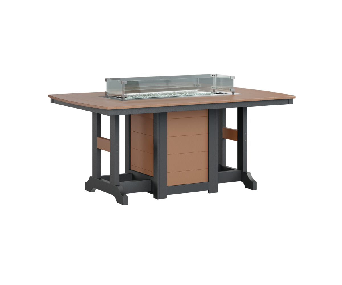 Garden Classic 44" x 72" Rectangular Fire Table Counter Height