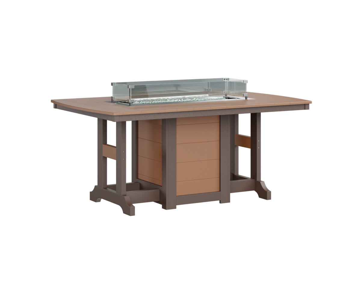 Garden Classic 44" x 72" Rectangular Fire Table Counter Height