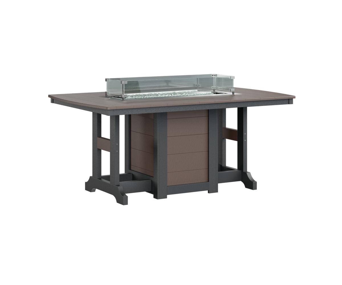 Garden Classic 44" x 72" Rectangular Fire Table Counter Height