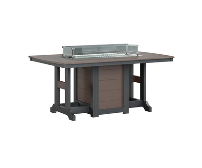 Garden Classic 44" x 72" Rectangular Fire Table Counter Height