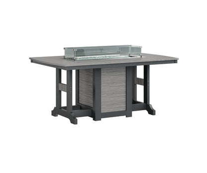 Garden Classic 44" x 72" Rectangular Fire Table Counter Height