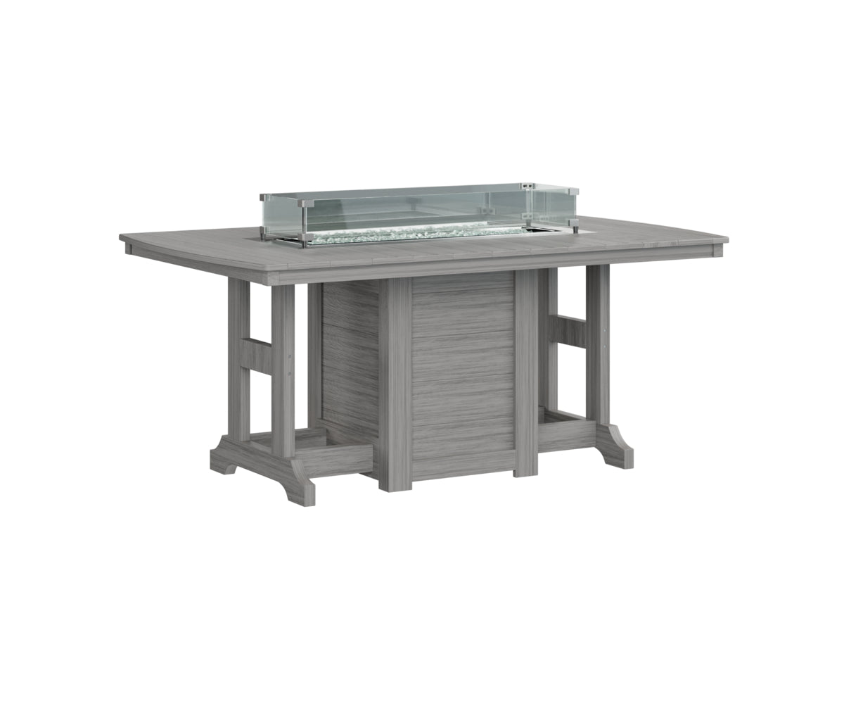 Garden Classic 44" x 72" Rectangular Fire Table Counter Height