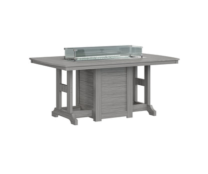 Garden Classic 44" x 72" Rectangular Fire Table Counter Height