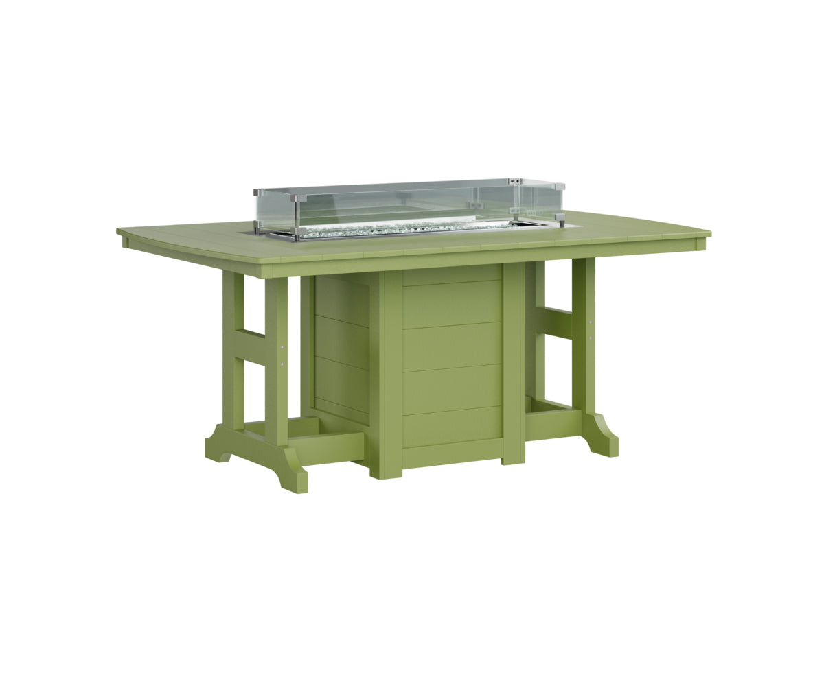 Garden Classic 44" x 72" Rectangular Fire Table Counter Height