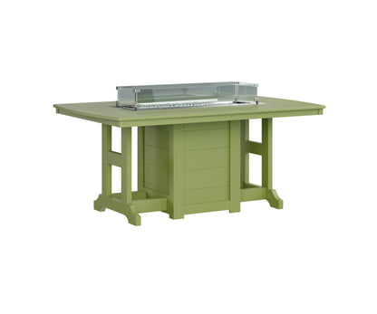 Garden Classic 44" x 72" Rectangular Fire Table Counter Height