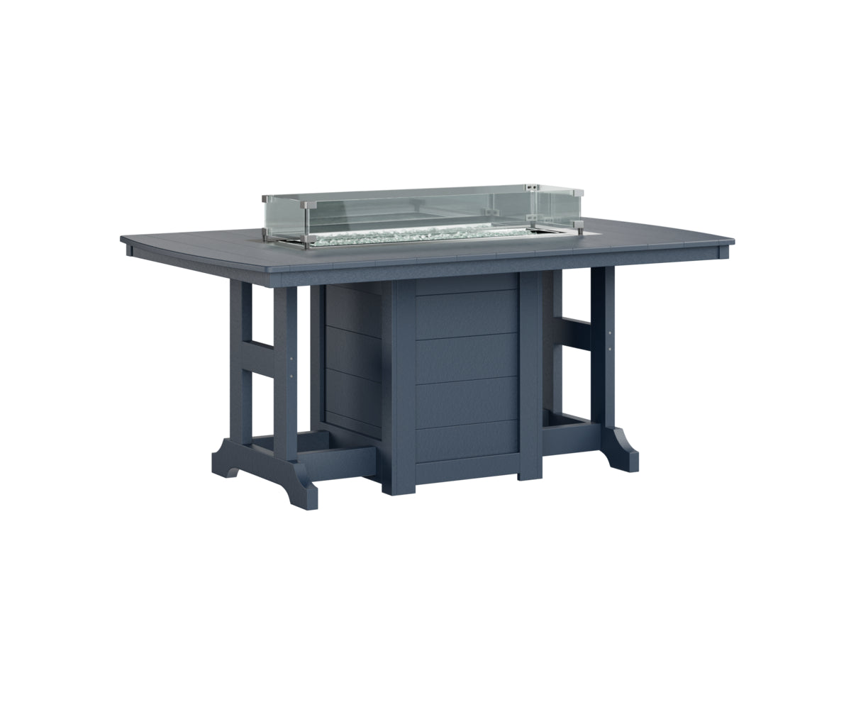 Garden Classic 44" x 72" Rectangular Fire Table Counter Height