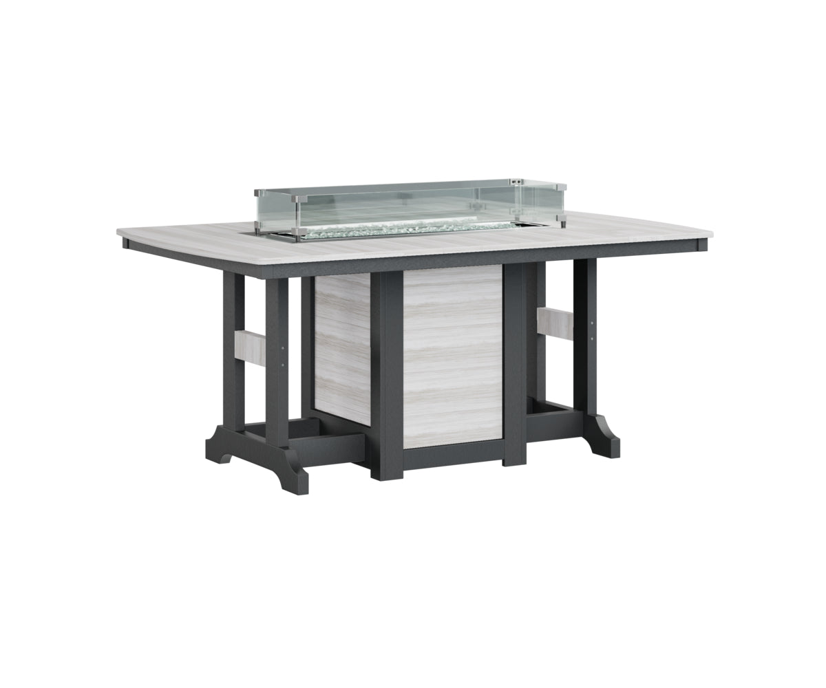Garden Classic 44" x 72" Rectangular Fire Table Counter Height