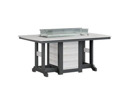Garden Classic 44" x 72" Rectangular Fire Table Counter Height