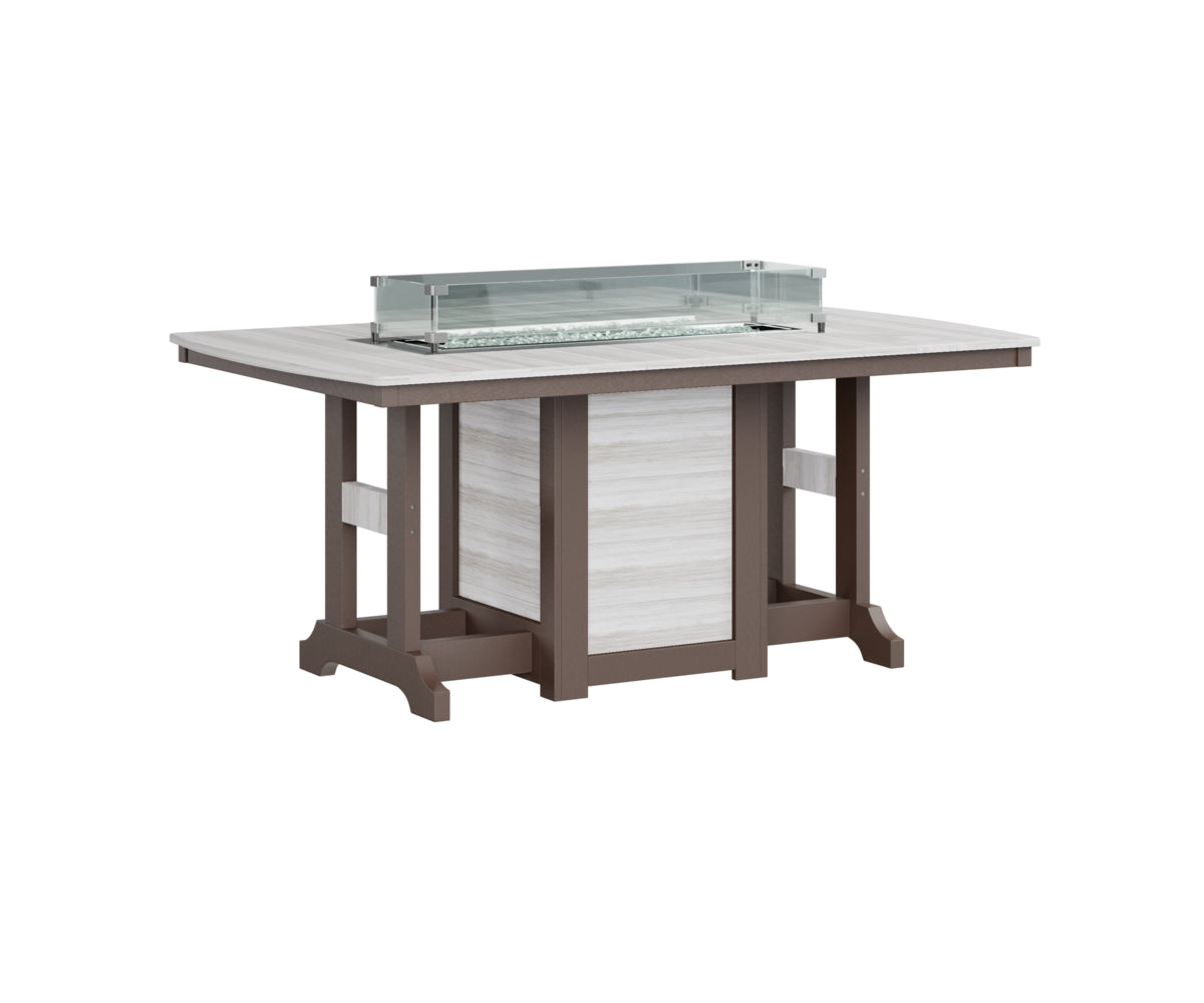 Garden Classic 44" x 72" Rectangular Fire Table Counter Height