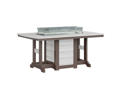 Garden Classic 44" x 72" Rectangular Fire Table Counter Height