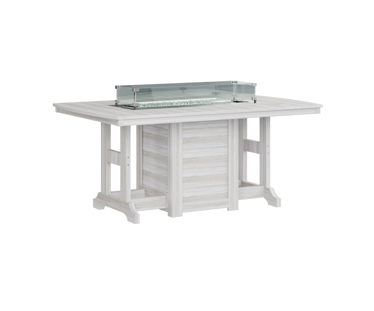Garden Classic 44" x 72" Rectangular Fire Table Counter Height