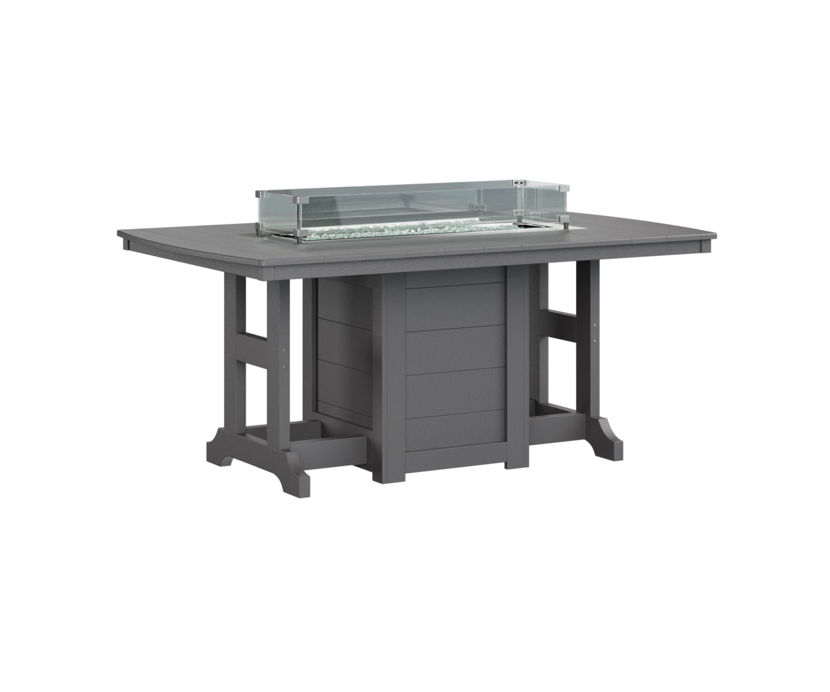 Garden Classic 44" x 72" Rectangular Fire Table Counter Height