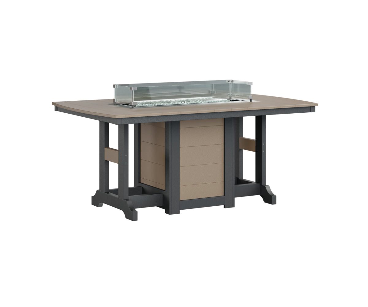 Garden Classic 44" x 72" Rectangular Fire Table Counter Height