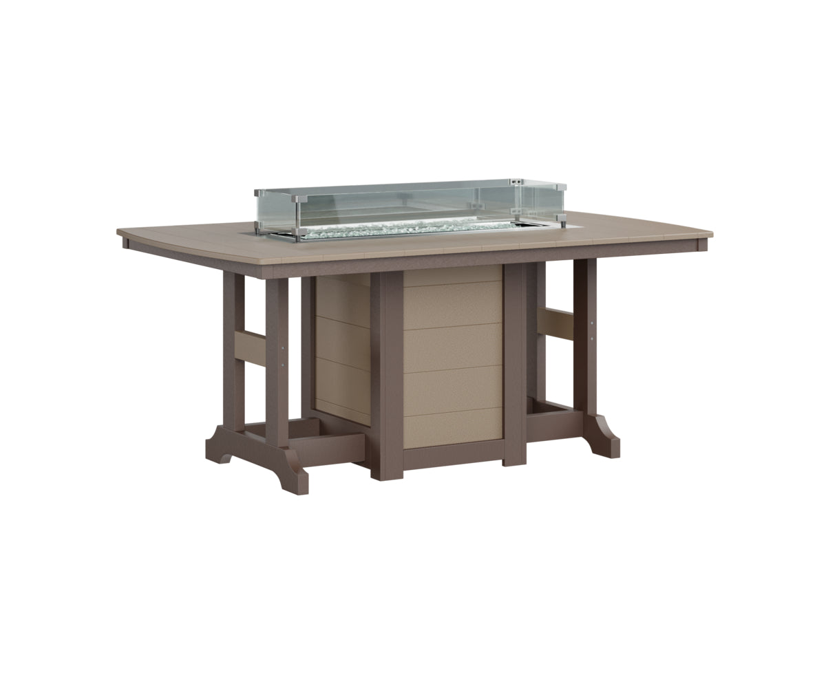 Garden Classic 44" x 72" Rectangular Fire Table Counter Height