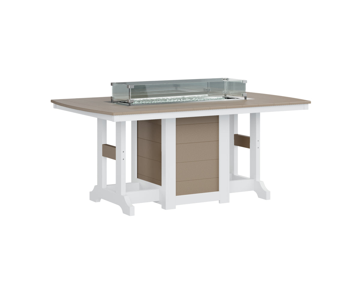 Garden Classic 44" x 72" Rectangular Fire Table Counter Height
