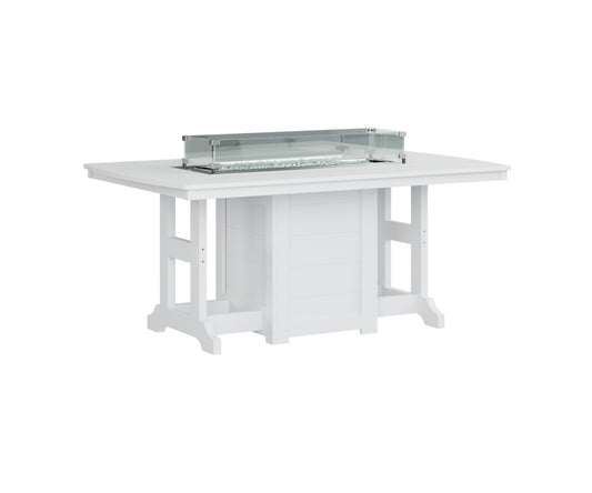Garden Classic 44" x 72" Rectangular Fire Table Dining Height