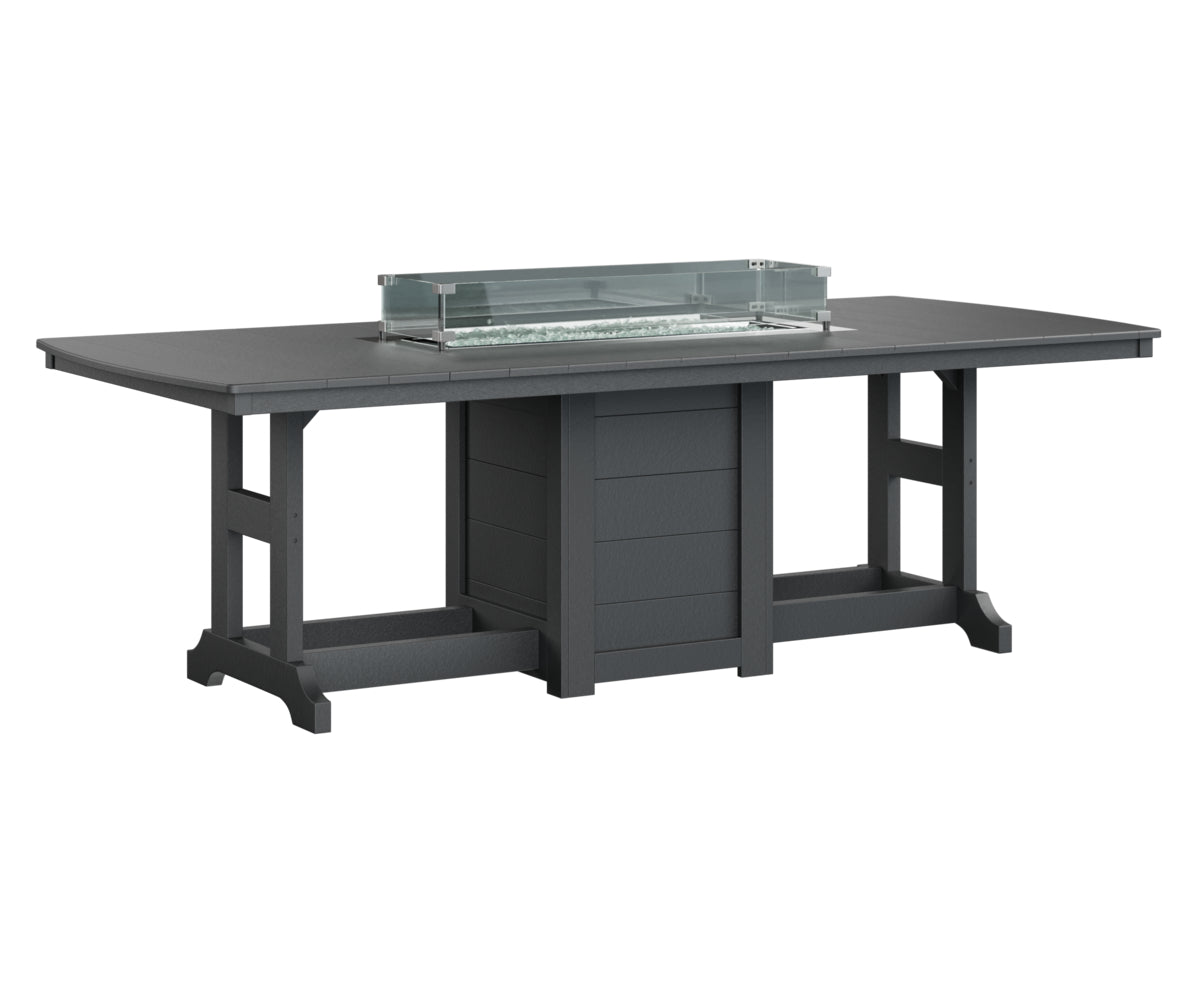 Garden Classic 44" x 96" Rectangular Fire Table Counter Height