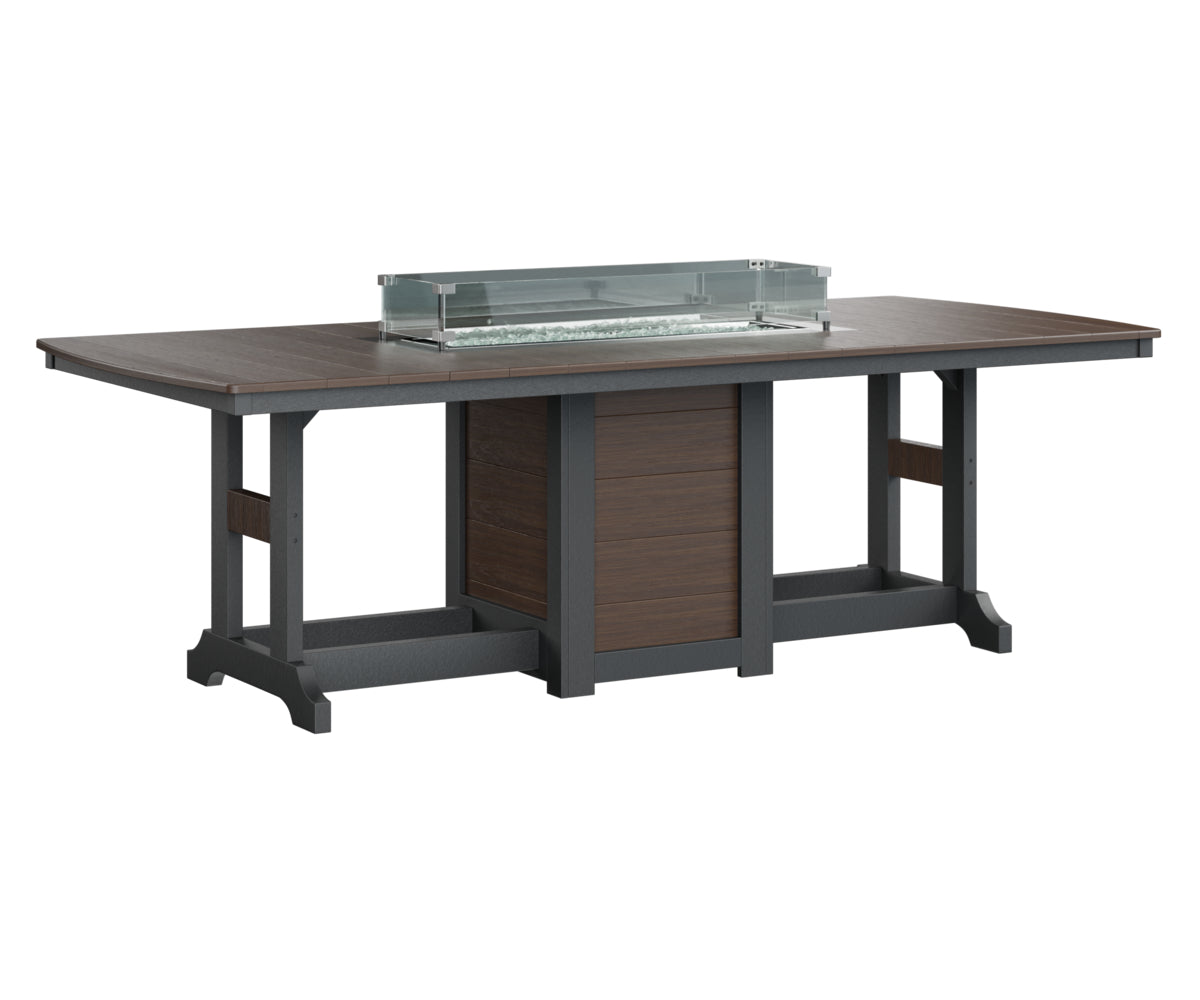 Garden Classic 44" x 96" Rectangular Fire Table Counter Height