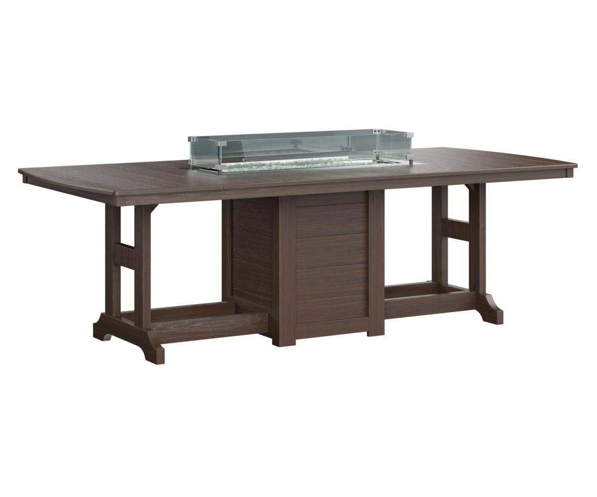 Garden Classic 44" x 96" Rectangular Fire Table Counter Height